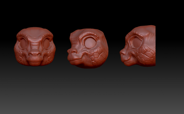 Dragon - 3d Printable Doll Head 3D Print Model .c4d .max .obj .3ds .fbx .stl .blend 