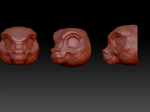 Дракон &mdash; голова куклы для 3D-печати 3D Принт Модель