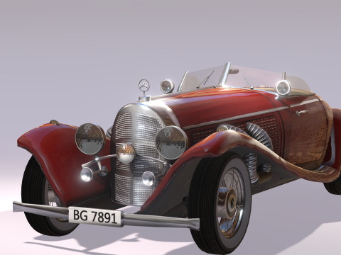 MERCEDES-BENZ 500 1930 STL FILE 3D PRINTING 3D Model
