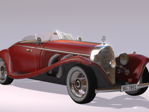 MERCEDES-BENZ 500 1930 STL FILE 3D PRINTING 3D Модель