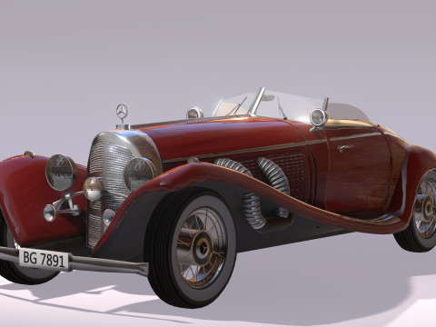 MERCEDES-BENZ 500 1930 STL FILE 3D PRINTING 3D Модель