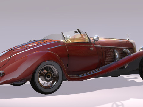 MERCEDES-BENZ 500 1930 STL FILE 3D PRINTING 3D Модель