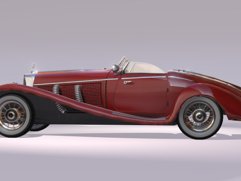 MERCEDES-BENZ 500 1930 STL FILE 3D PRINTING 3D Модель