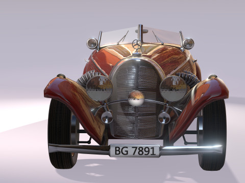 MERCEDES-BENZ 500 1930 STL FILE 3D PRINTING 3D Модель