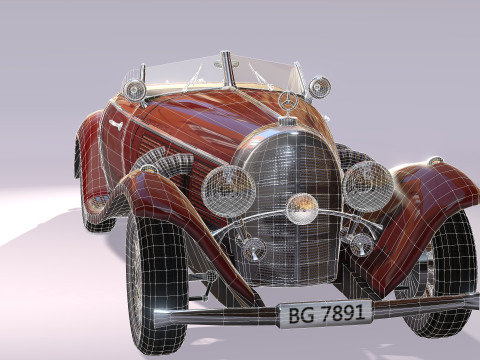 MERCEDES-BENZ 500 1930 STL FILE 3D PRINTING 3D Модель
