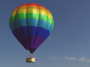 hot air balloon low-poly 3D Модель
