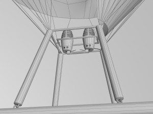 hot air balloon low-poly 3D Модель