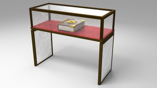 showcase with book 3D 모델 .c4d .max .obj .3ds .fbx .stl .blend 