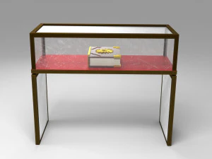 showcase with book 3D Model