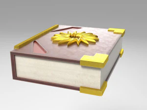 showcase with book 3D Model