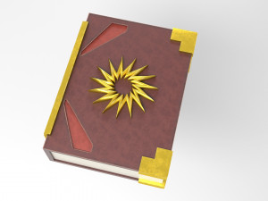 showcase with book 3D 모델