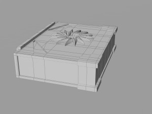 showcase with book 3D 모델