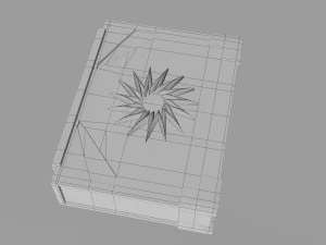 showcase with book 3D Model