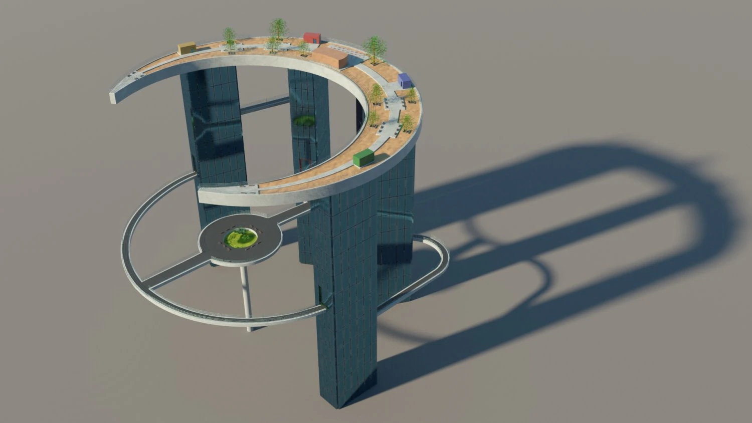 the crescent moon towers 3D Model .c4d .max .obj .3ds .fbx .stl .blend