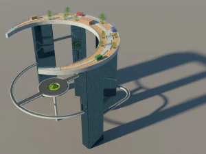 башни полумесяца 3D Модель