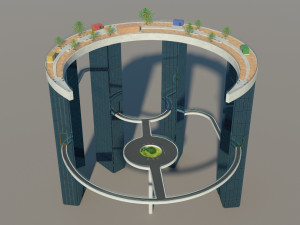 the crescent moon towers Model 3D