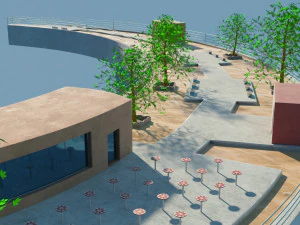 the crescent moon towers 3D Model