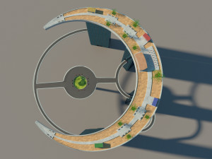 the crescent moon towers Model 3D