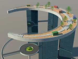 the crescent moon towers 3D Model