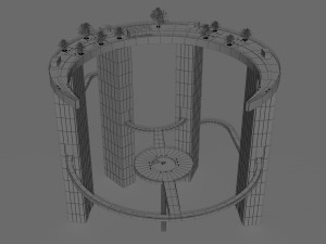 the crescent moon towers Model 3D