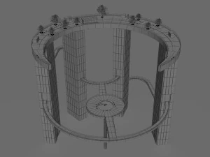 the crescent moon towers 3D Model