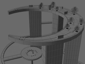 the crescent moon towers Model 3D