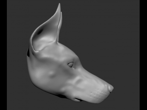 doberman head 3D Model