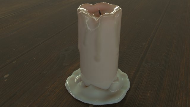 stylized candle Modello 3D .c4d .max .obj .3ds .fbx .stl .blend