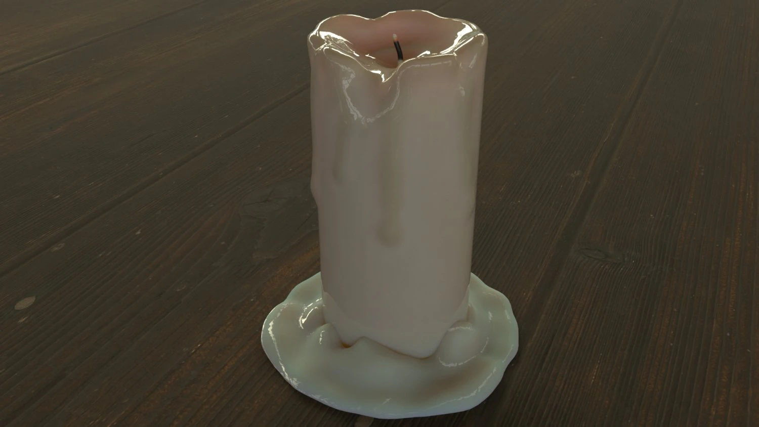 stylized candle 3D Model .c4d .max .obj .3ds .fbx .stl .blend 