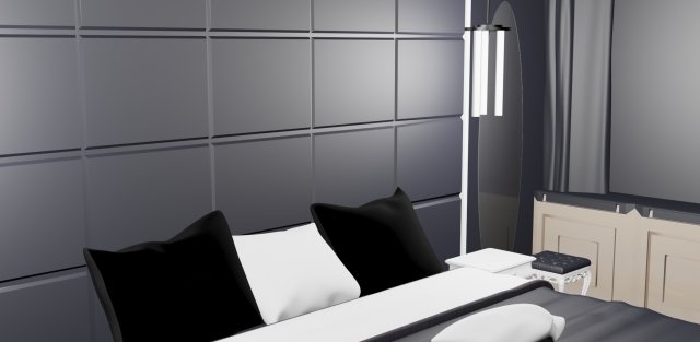 bed room Model 3D .c4d .max .obj .3ds .fbx .stl .blend 