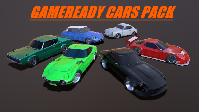 gameready cars pack 3D 모델 .c4d .max .obj .3ds .fbx .stl .blend 