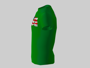 low poly usa shirt green colour 3D 모델