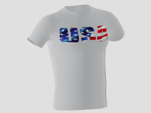 low poly usa shirt white colour 3D मॉडल