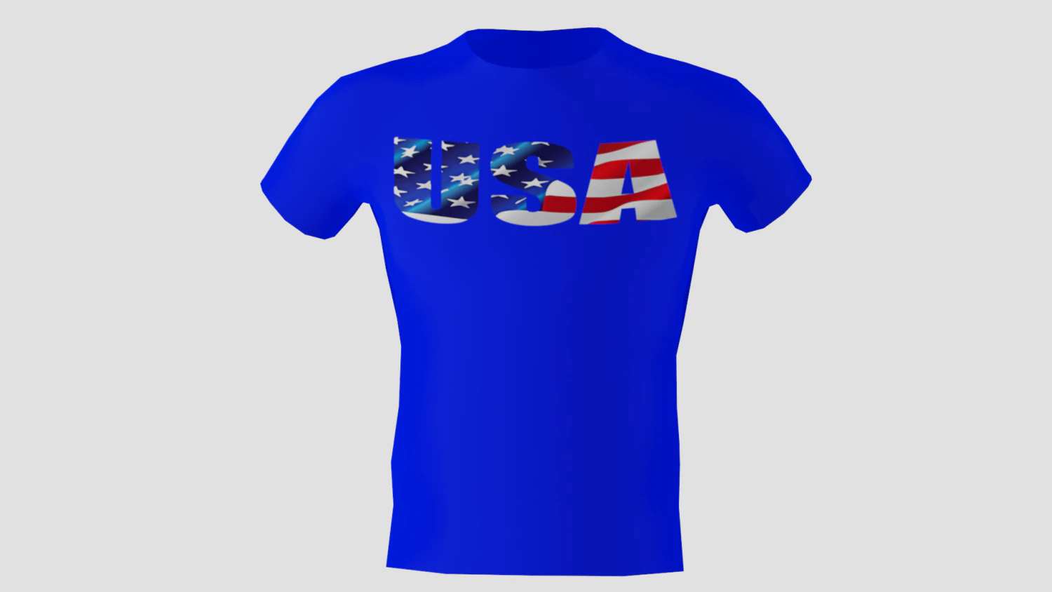 low poly usa shirt blue colour 3D Model .c4d .max .obj .3ds .fbx .stl .blend 
