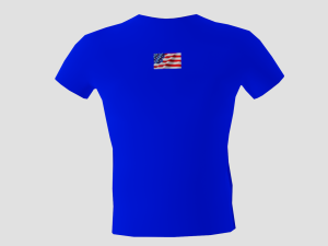 low poly usa shirt blue colour Modèle 3D