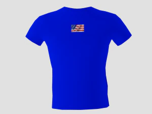low poly usa shirt blue colour 3D Model