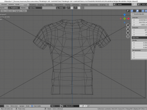 low poly usa shirt blue colour Modèle 3D