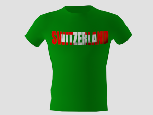 low poly switzerland shirt green colour Modelo 3D