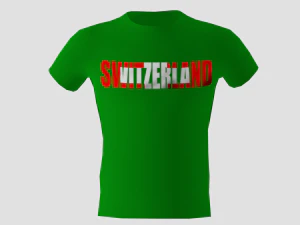 low poly switzerland shirt green colour 3D Model