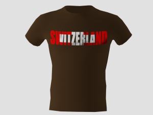 low poly switzerland shirt dark brown colour Modelo 3D