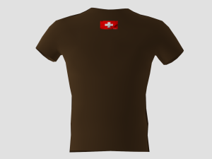 low poly switzerland shirt dark brown colour 3D Model