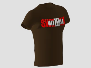 Low-Poly-Schweiz-Hemd in dunkelbrauner Farbe 3D Modell