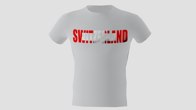 low poly switzerland shirt white colour Model 3D .c4d .max .obj .3ds .fbx .stl .blend 
