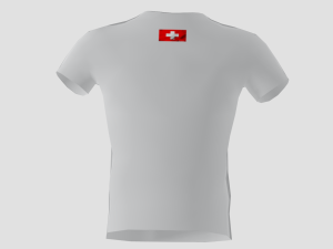 low poly switzerland shirt white colour Model 3D