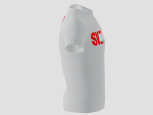 low poly switzerland shirt white colour Model 3D