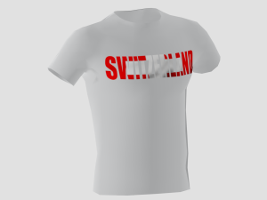 low poly switzerland shirt white colour Model 3D
