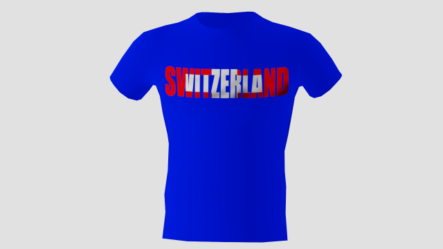 low poly switzerland shirt blue colour 3D 모델 .c4d .max .obj .3ds .fbx .stl .blend 