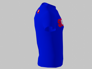 low poly switzerland shirt blue colour 3D 모델