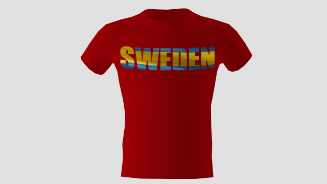 low poly sweden shirt red colour 3D मॉडल .c4d .max .obj .3ds .fbx .stl .blend 