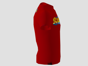 low poly sweden shirt red colour 3D मॉडल